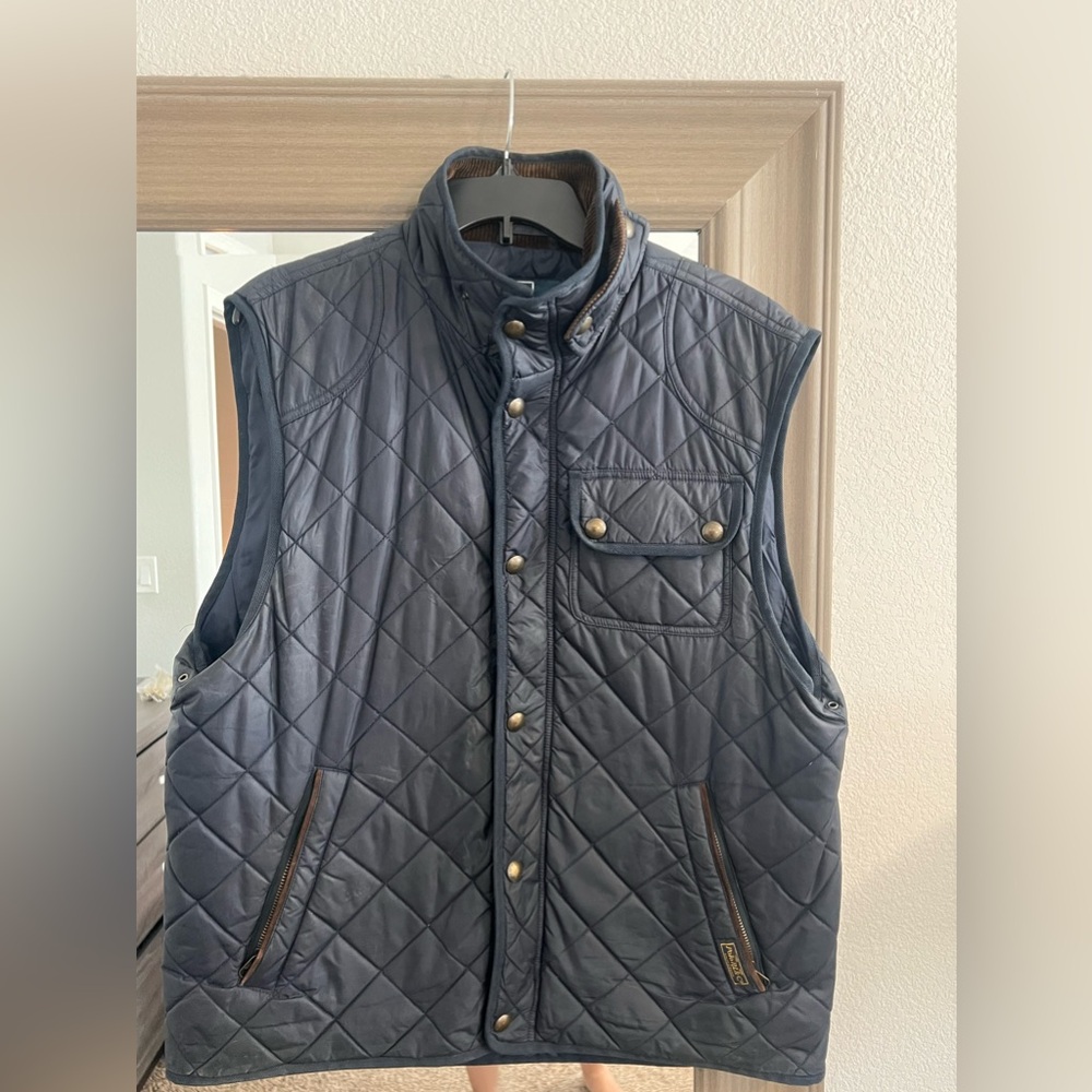 Polo Ralph Lauren Quilted Blue Vest Size Large